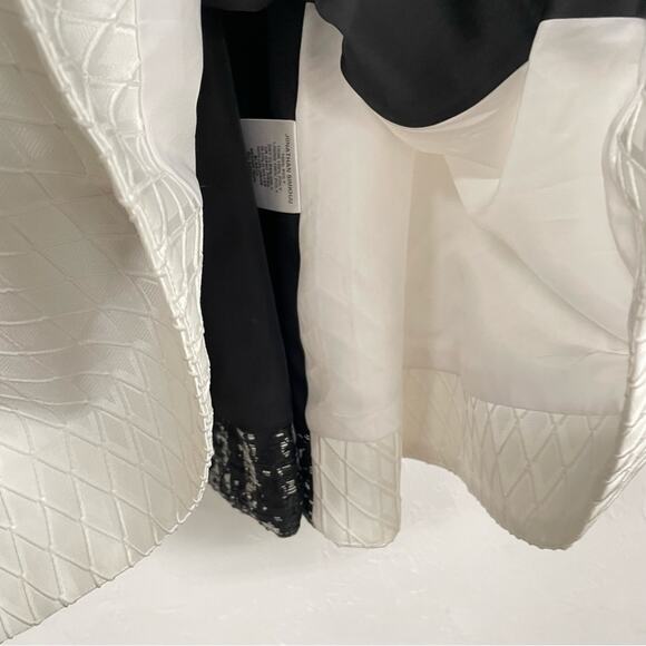 Jonathan Simkhai Black & White Textured Patchwork Style Fit & Flare Mini Dress 6 - Picture 8 of 11